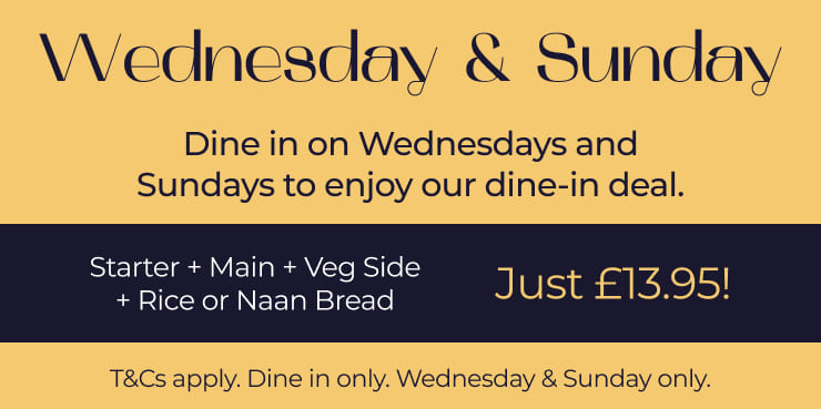 Book a table at Khana and enjoy our Wednesday and Sunday Deal! Book a table at Khana this Wednesday or Sunday